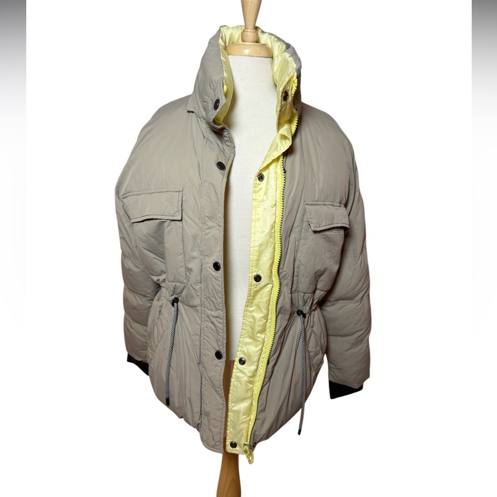 Dualist Zorah Reversible Brown/ Yellow Puffer Jacket-Size 3/Large-Like New - Picture 4 of 14